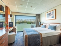 Bijou du Rhone Balkonkabinen - 2-Bett Deluxe Kabine mit absenkbarer Fensterfront, Oberdeck achtern